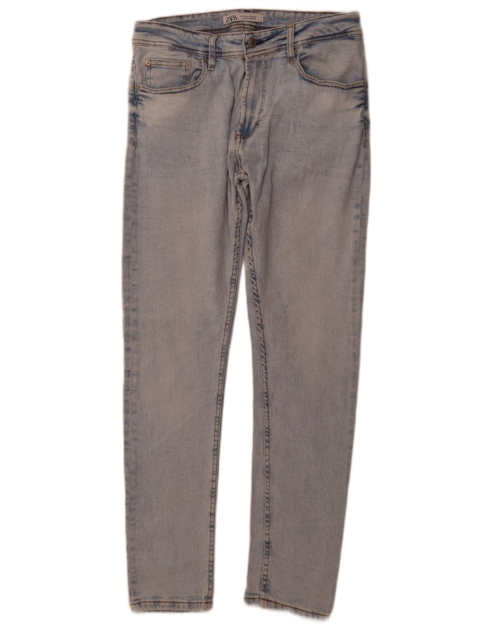 ZARA Mens Slim Jeans EU 42 Grande W32 L29 Azul Algodão