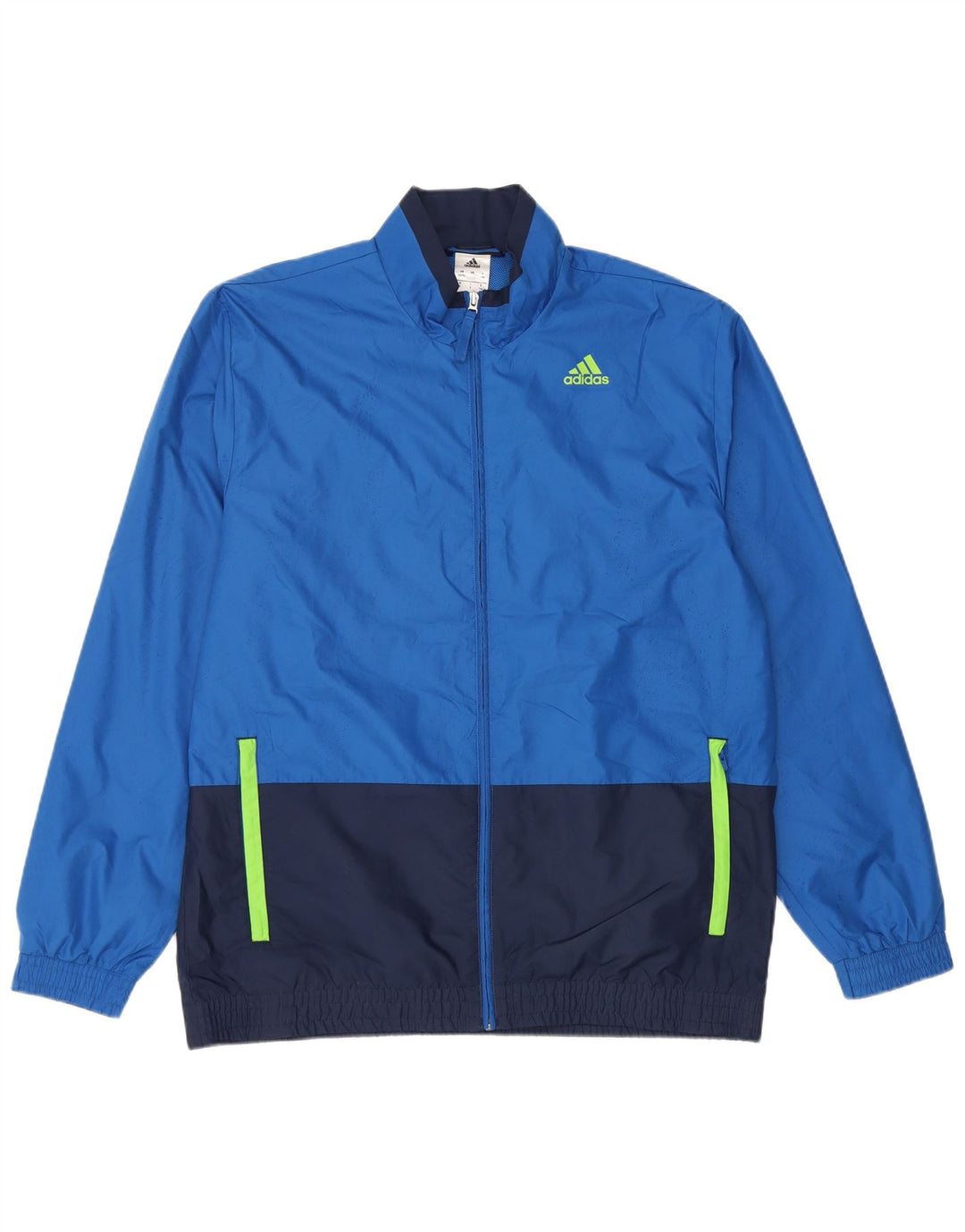 Adidas Mens Tracksuit Top Jacket UK 42/44 Grande Azul Colorblock Poliéster