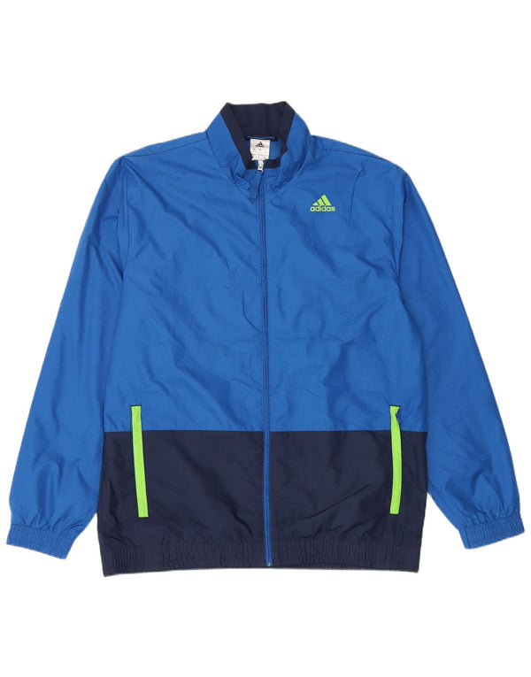 Adidas Mens Tracksuit Top Jacket UK 42/44 Grande Azul Colorblock Poliéster