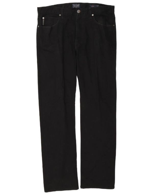 Calça jeans reta masculina Armani W36 L34 algodão azul marinho