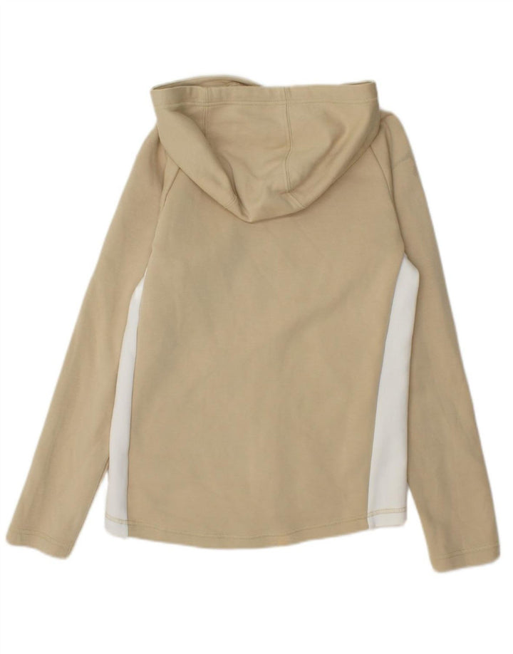 Suéter PUMA feminino com capuz e zíper 13-14 anos bege algodão colorblock