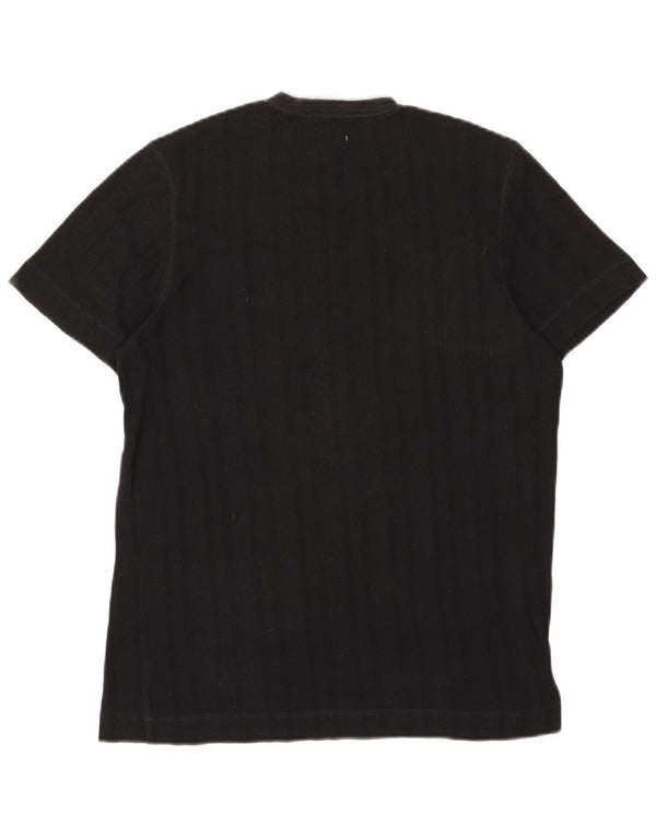 Calvin Klein Jeans Mens T-Shirt Top Medium Black Striped Cotton