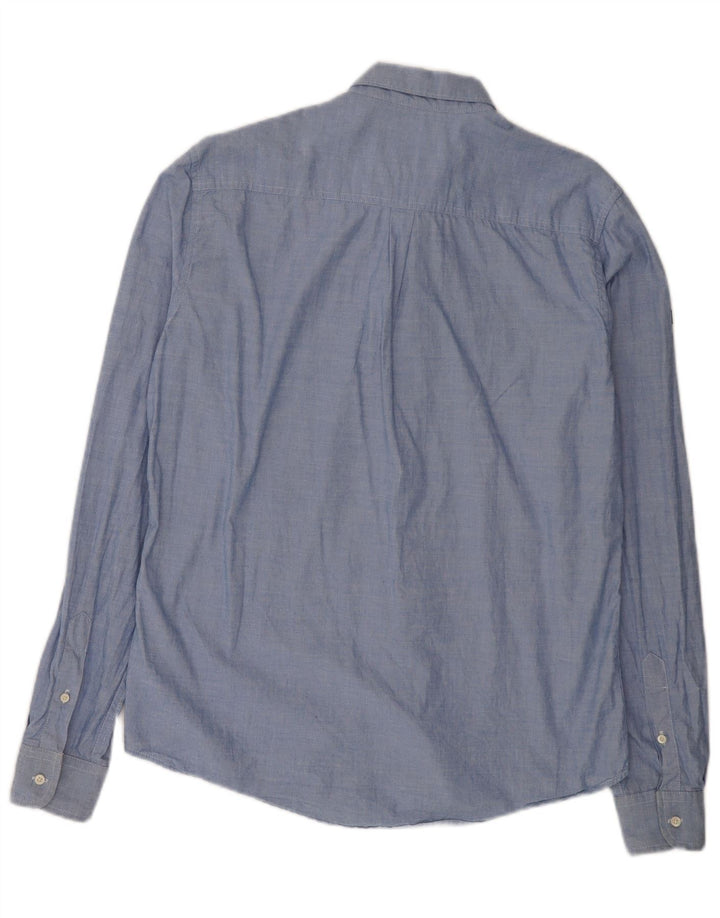 Camisa masculina Superdry Regular Fit grande algodão azul