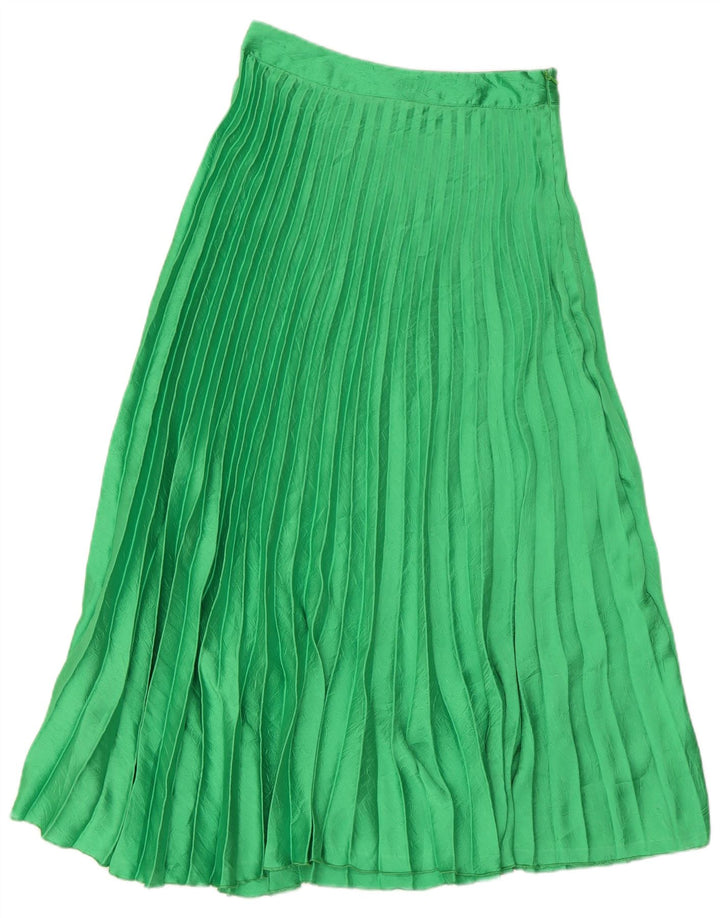 Saia maxi plissada feminina Zara pequena W26 verde