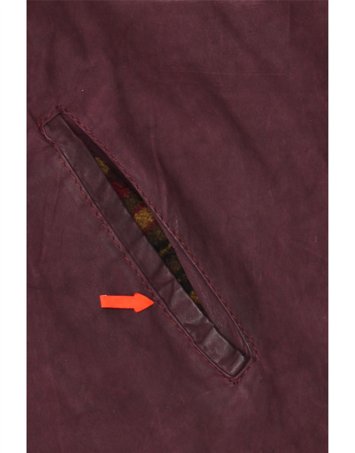 Casaco poncho de couro com capuz feminino vintage tamanho único marrom