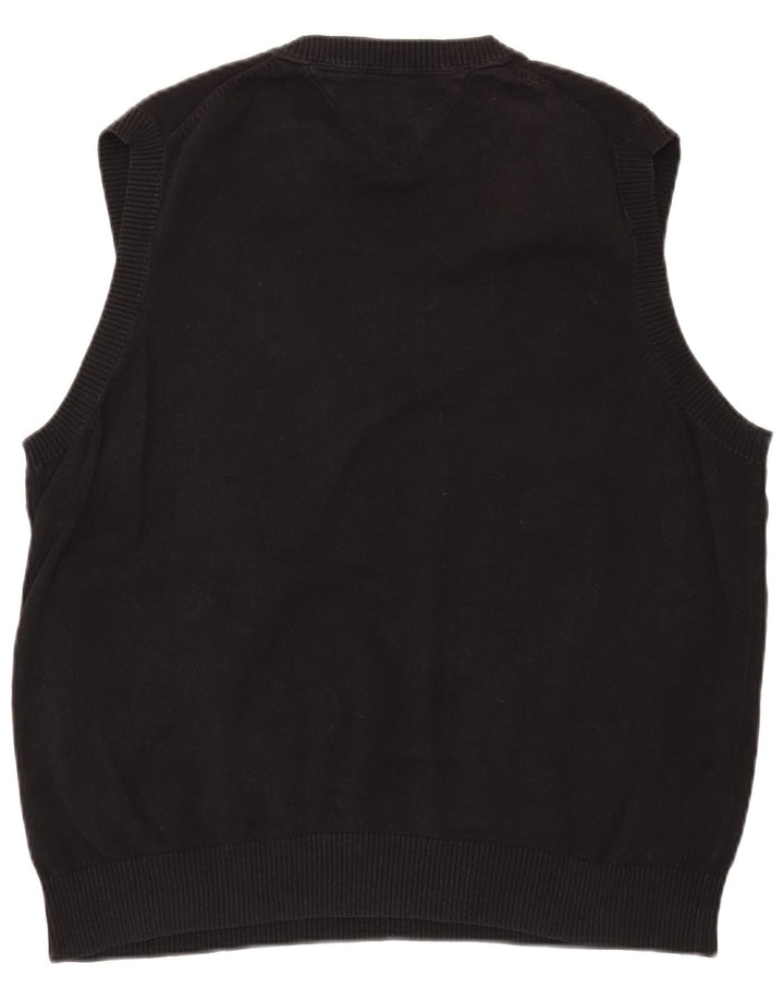 Regata masculina Tommy Hilfiger com colete XL de algodão preto