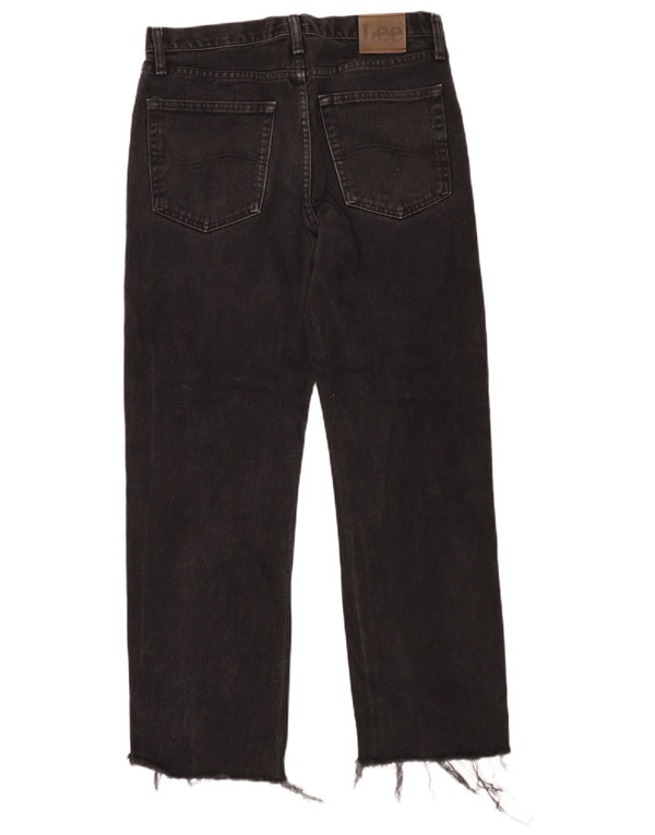 Lee Mens Regular Fit Straight Jeans W32 L30 Algodão Preto