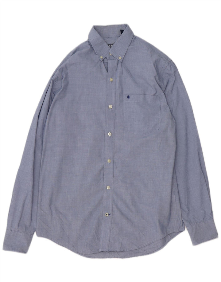 Camisa masculina IZOD pequena algodão azul
