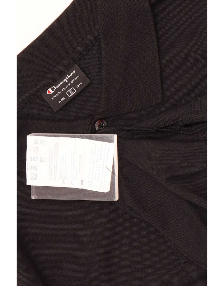 Camisa polo masculina Champion pequena de algodão preto