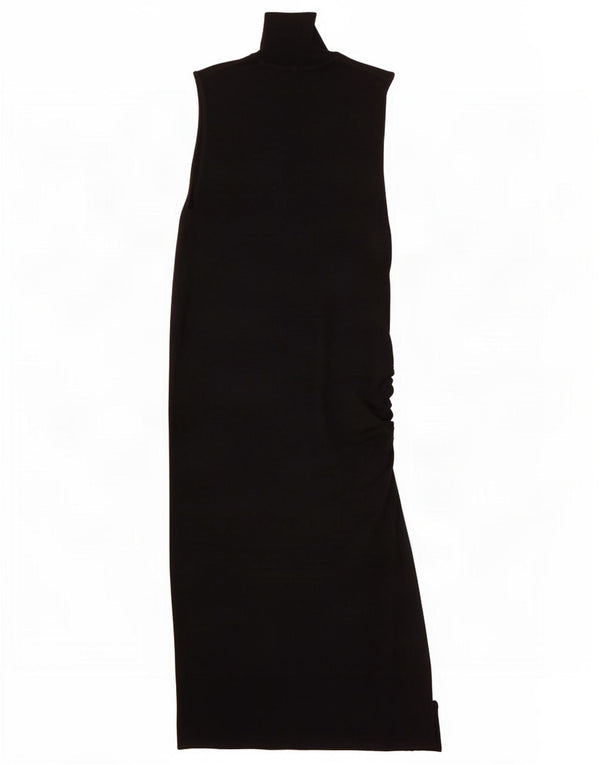 Vestido maxi feminino sem mangas Zara Reino Unido 14 grande viscose preta