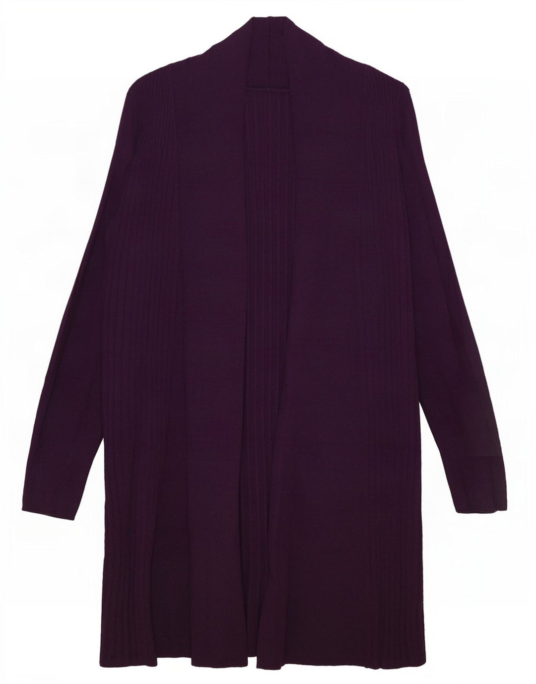 Marks & Spencer Suéter feminino Longline Open Cardigan Reino Unido 16 Grande Roxo
