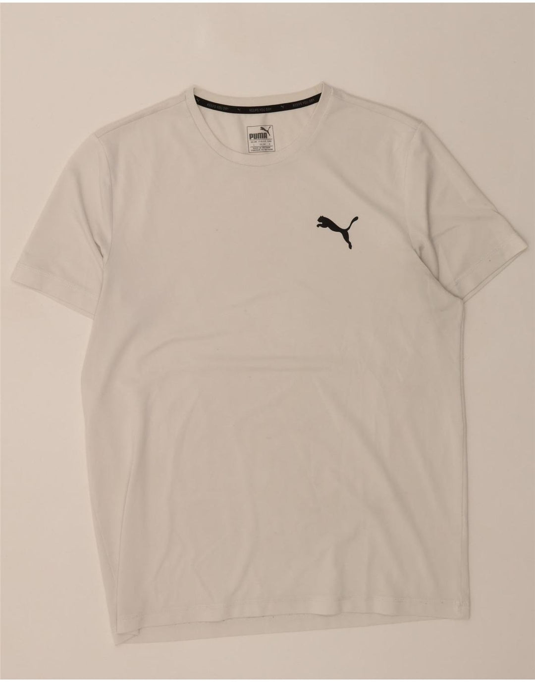 PUMA Mens T-Shirt Top Large White Polyester Vintage Puma and Second-Hand Puma from Messina Hembry 
