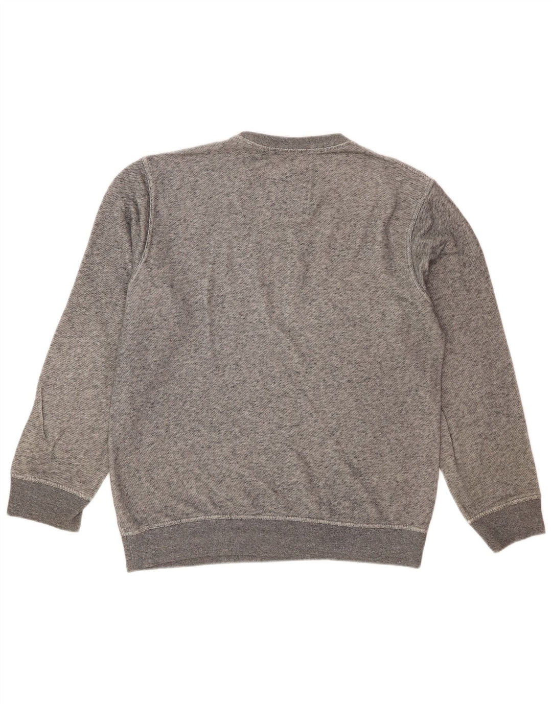 Crew Clothing Mens moletom jumper médio algodão manchado cinza