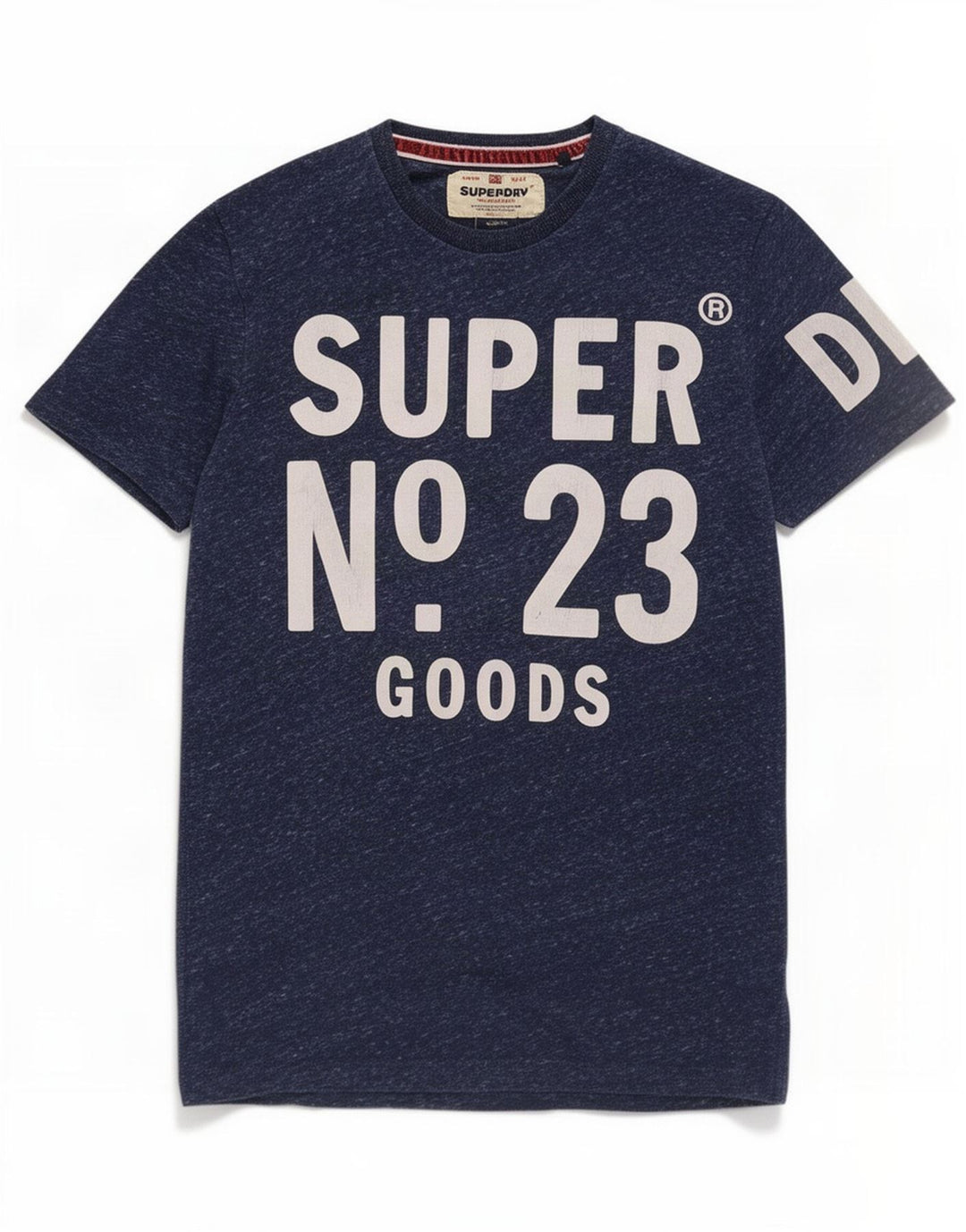 Superdry camiseta masculina gráfica top pequeno poliéster manchado azul marinho