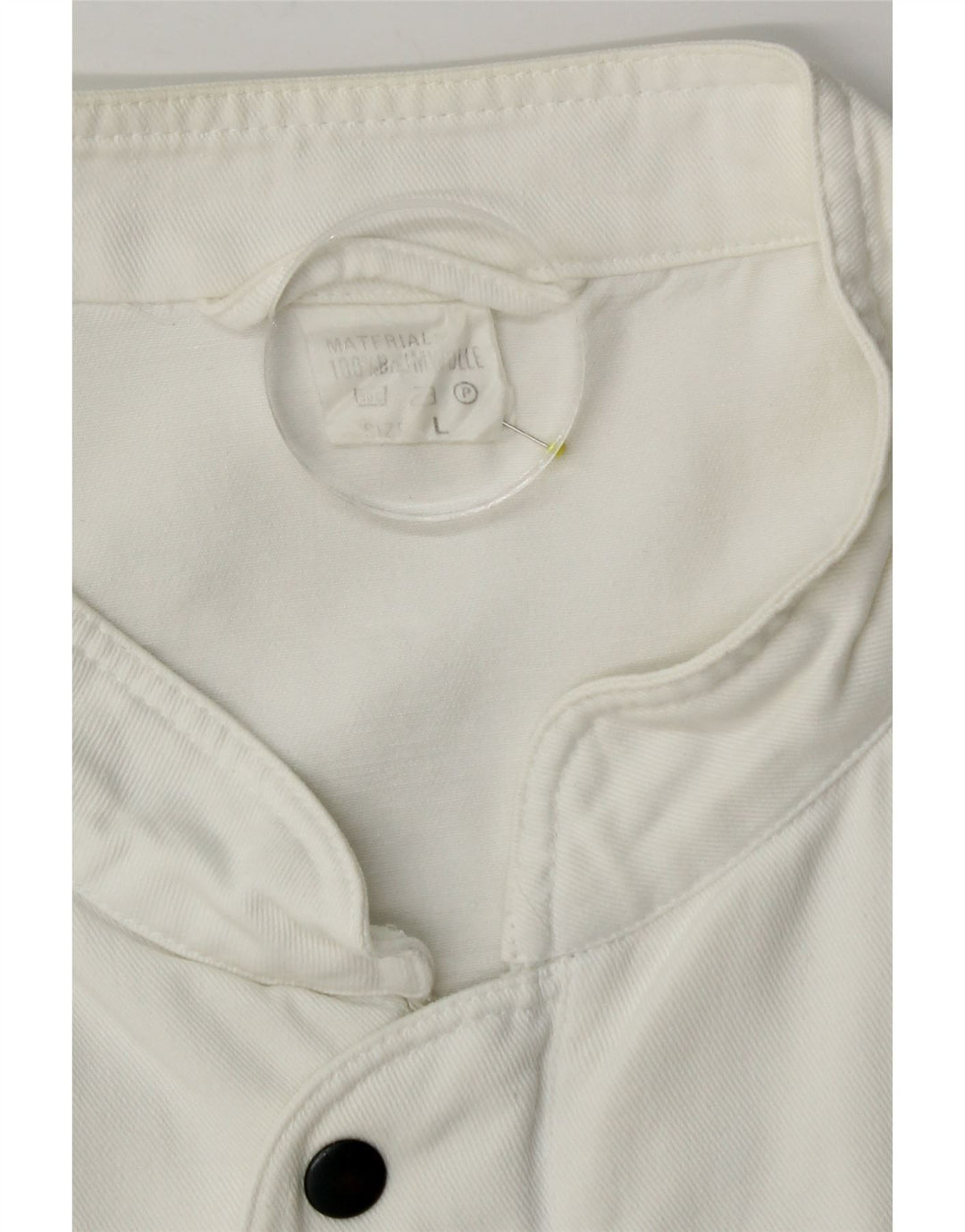 Jaqueta utilitária masculina vintage UK 40 grande algodão branco