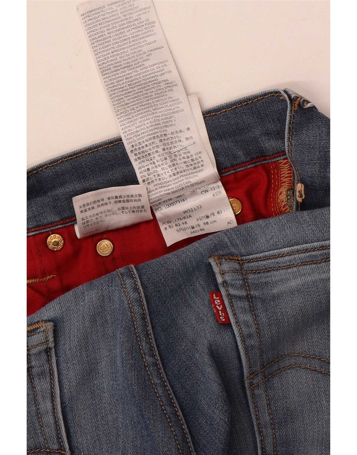 Levi's Mens Slim Jeans W32 L32 Azul Algodão