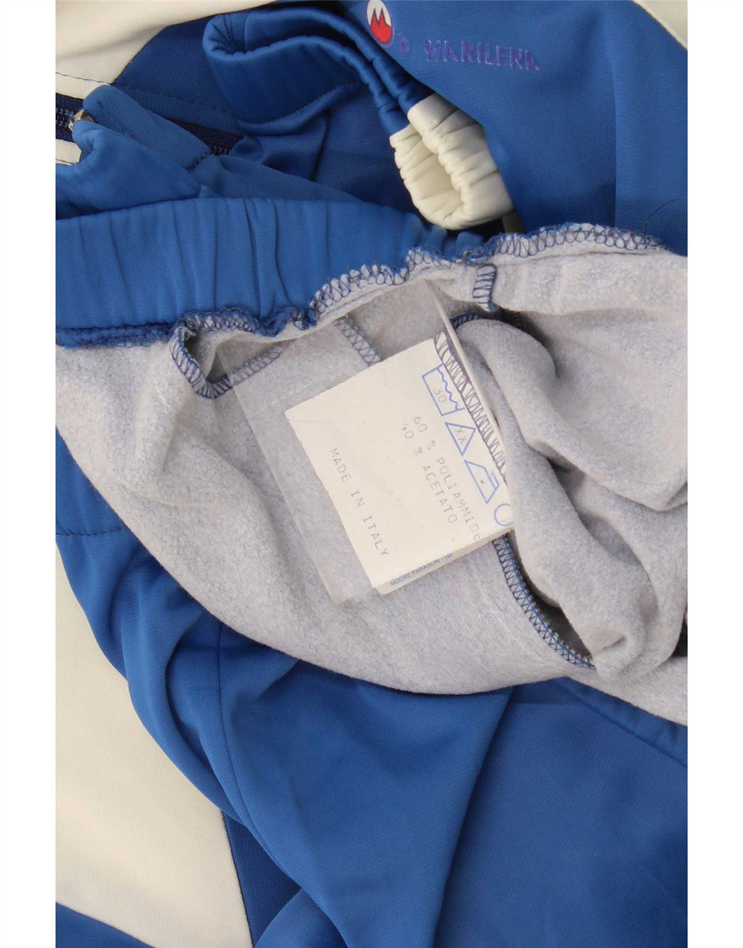 Jaqueta superior de agasalho masculino vintage médio azul colorblock poliamida