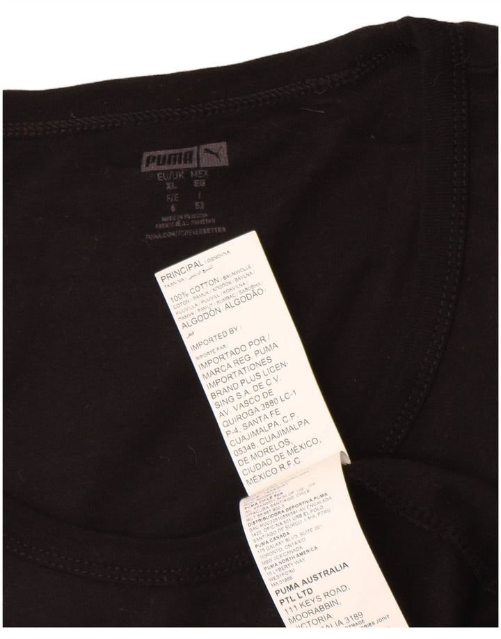 Puma Mens Colete Top XL Algodão Preto