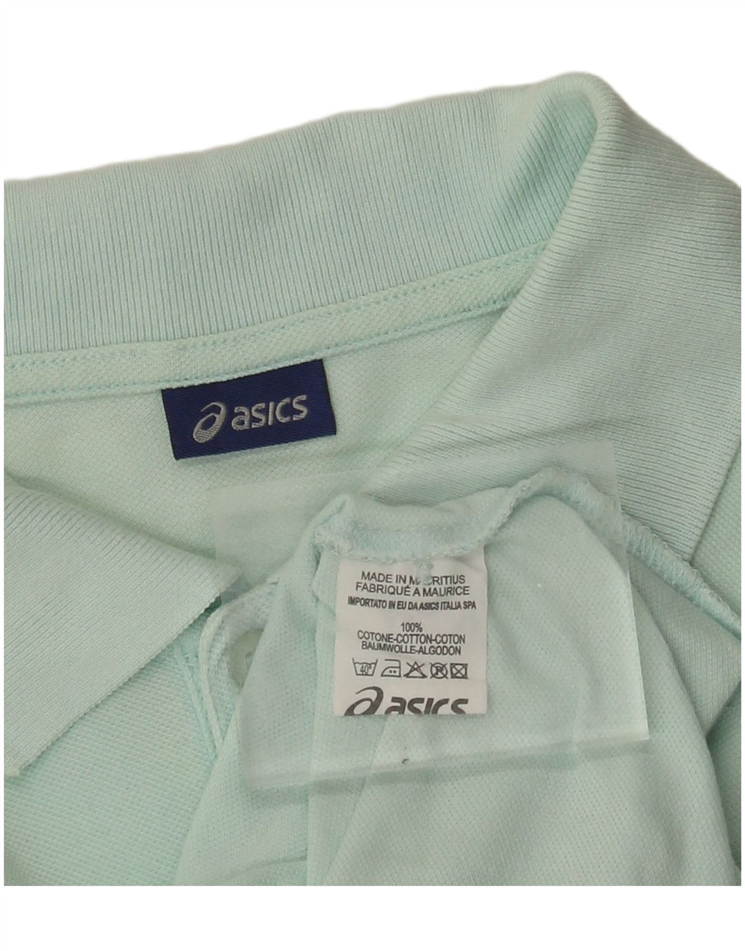 Camisa polo masculina ASICS algodão verde médio