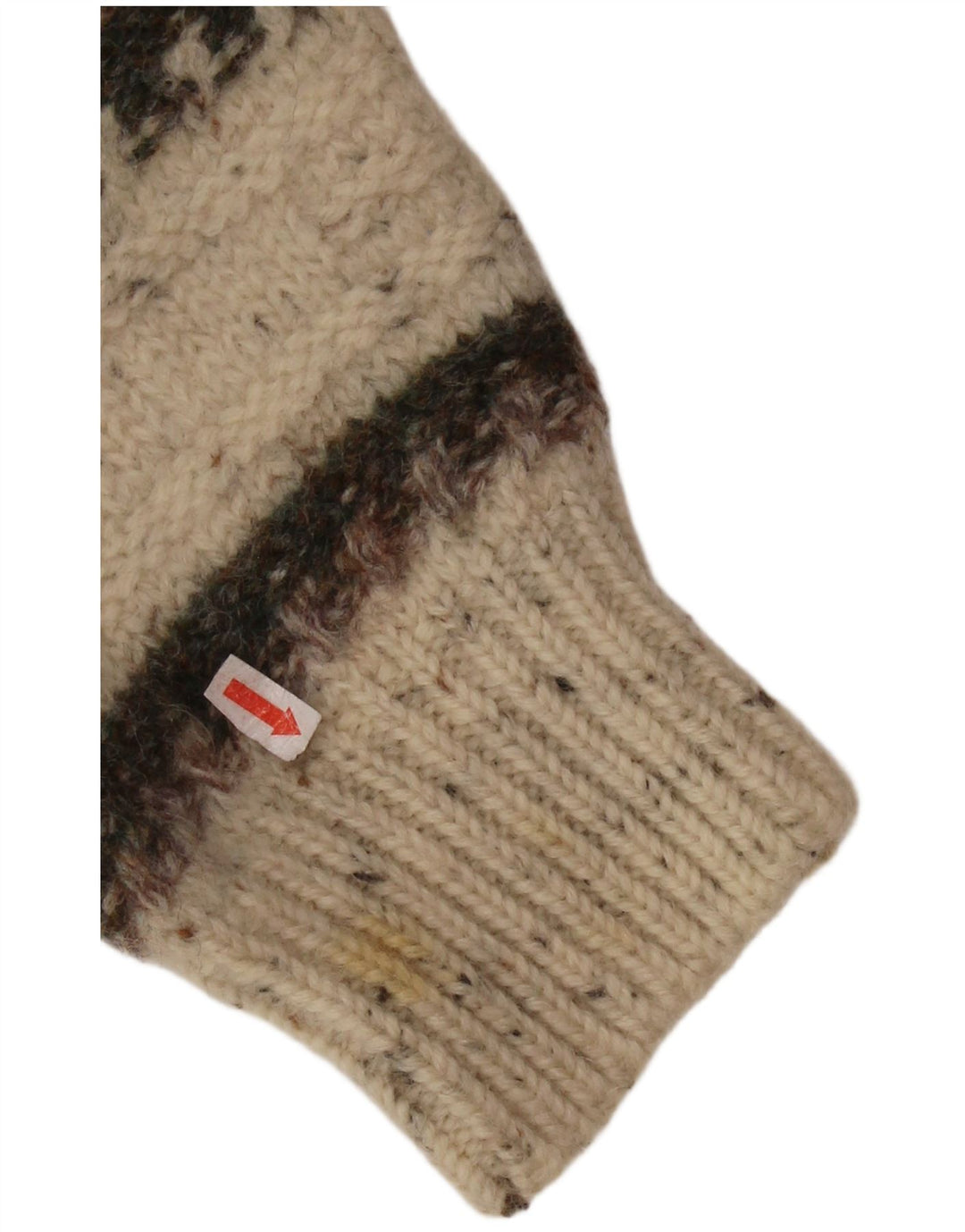 SERGIO TACCHINI Suéter feminino com gola redonda e listrado grande bege Reino Unido 16