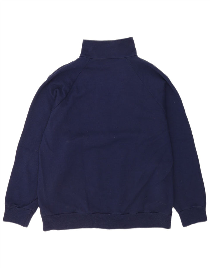 Jaqueta superior de agasalho masculino vintage EU 46 XL azul marinho Colourblock