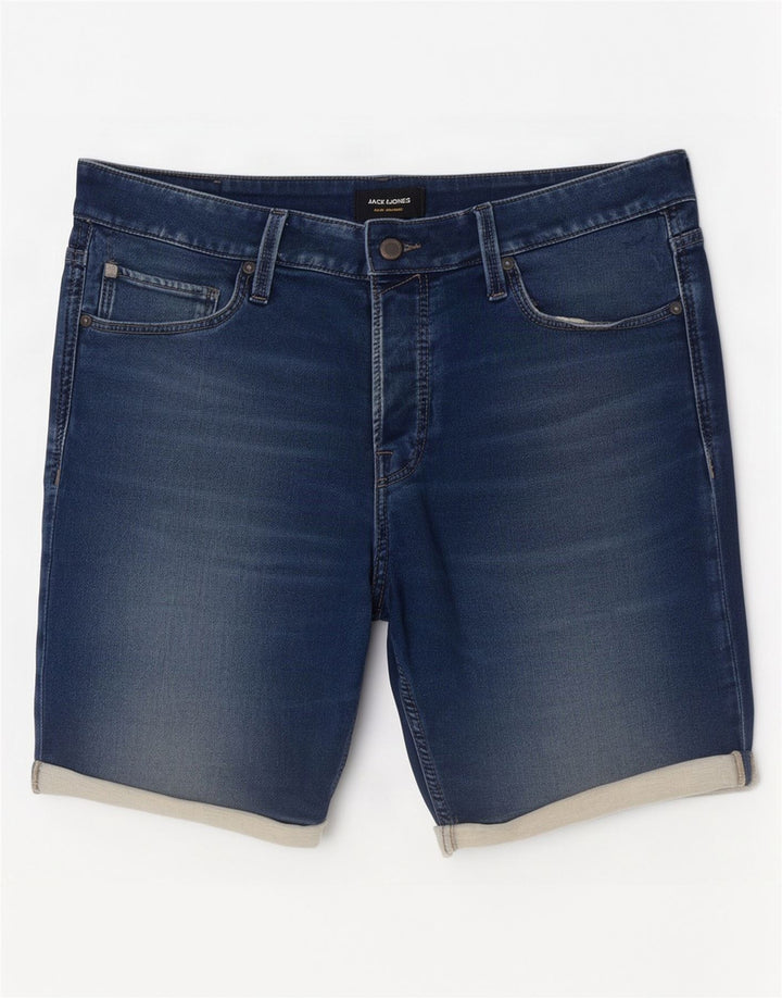 Shorts jeans masculino Jack & Jones grande W34 algodão azul