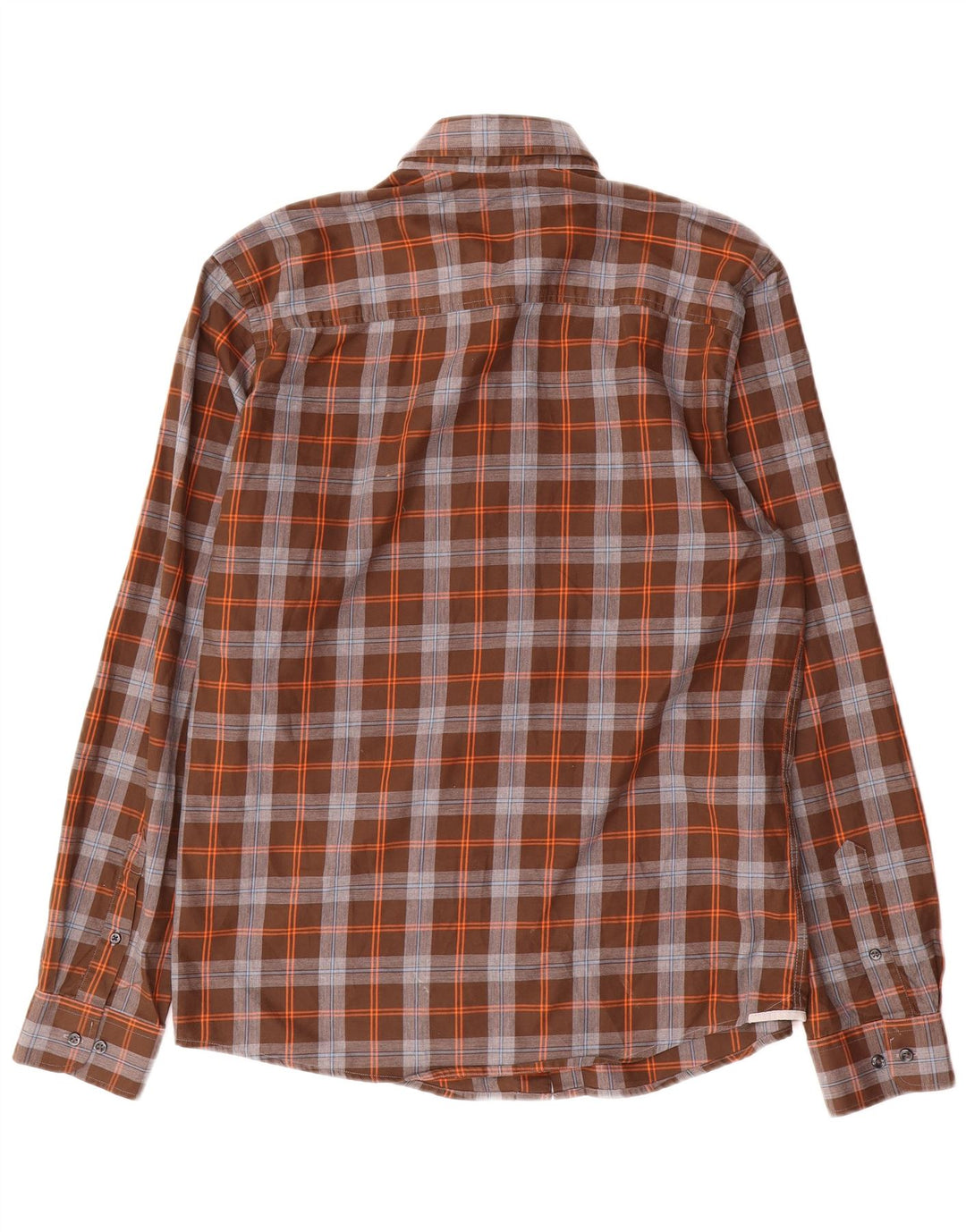 Camisa masculina sob medida Jack & Jones grande algodão xadrez marrom