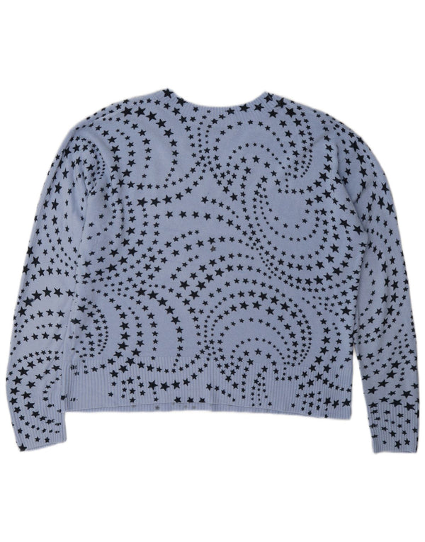 Suéter feminino Marks & Spencer com decote em V Reino Unido 16 grande azul