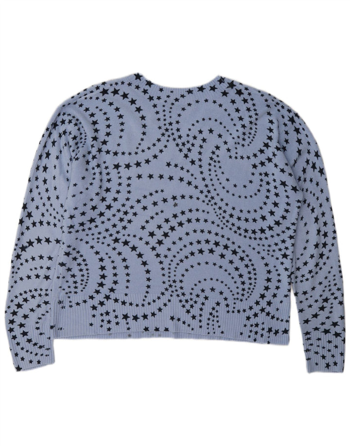 Suéter feminino Marks & Spencer com decote em V Reino Unido 16 grande azul