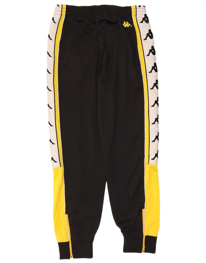 Calça de treino masculina Kappa Joggers grande poliéster colorblock preto