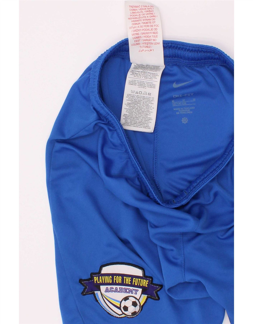 Shorts esportivos gráficos Nike Boys Dri Fit 10-11 anos médio azul poliéster