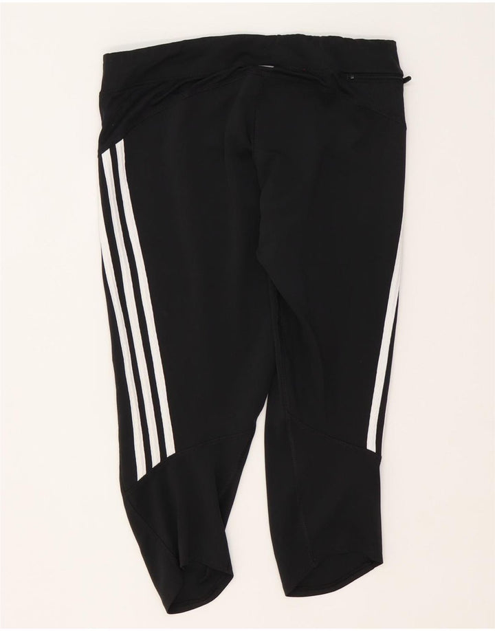 Adidas Womens Climalite Capri Leggings UK 16 Grande Poliéster Preto