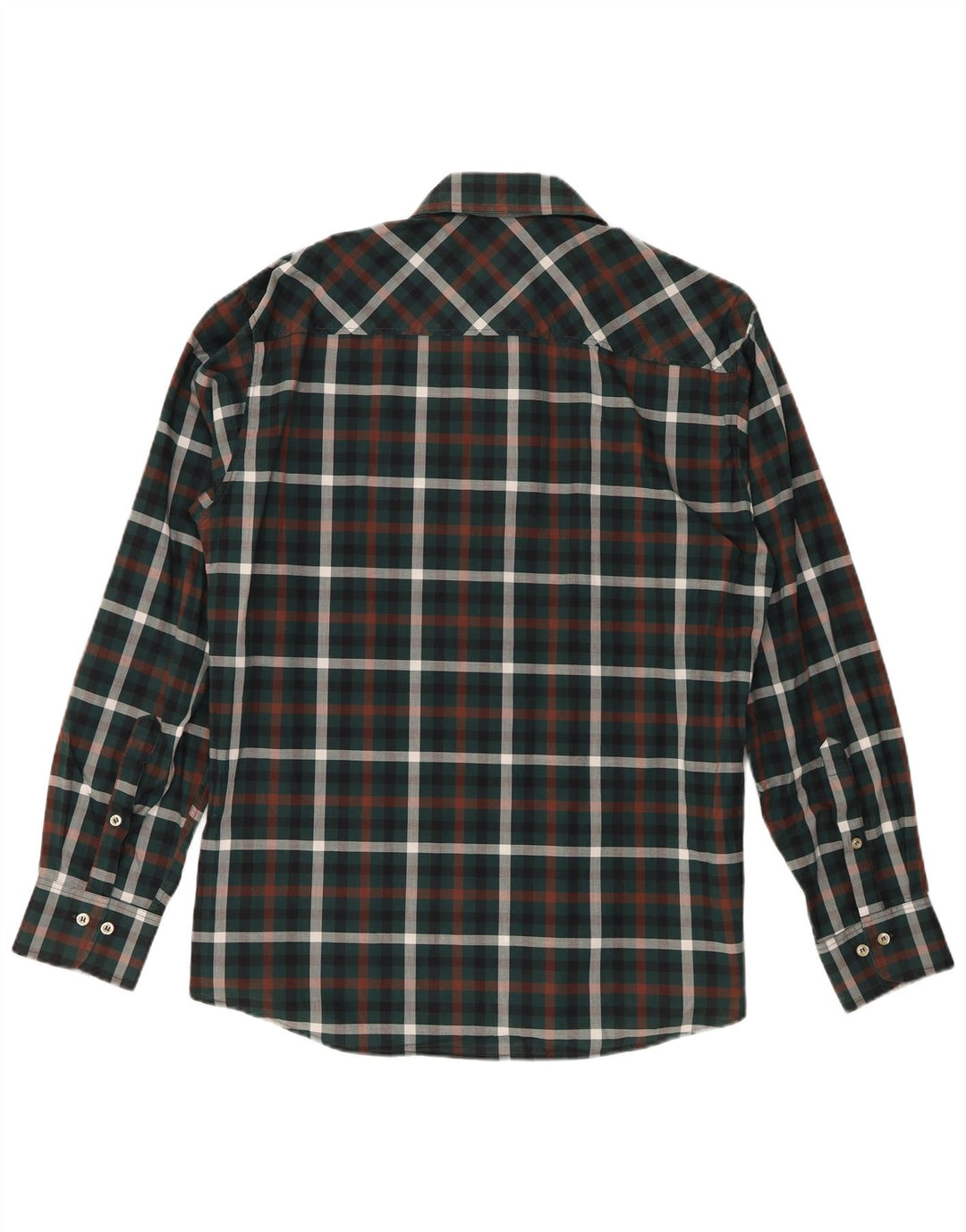 Camisa xadrez masculina Marlboro Classics grande algodão xadrez verde