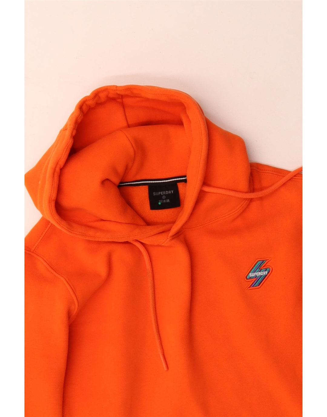 SUPERDRY moletom com capuz masculino médio algodão laranja
