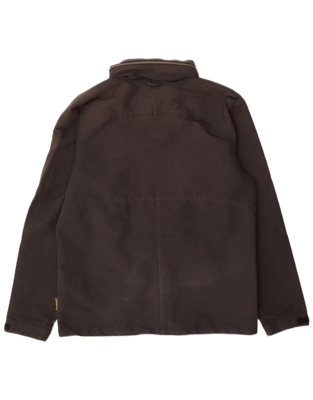 Jaqueta de chuva masculina Jack Wolfskin com capuz Reino Unido 36/38 poliéster preto médio