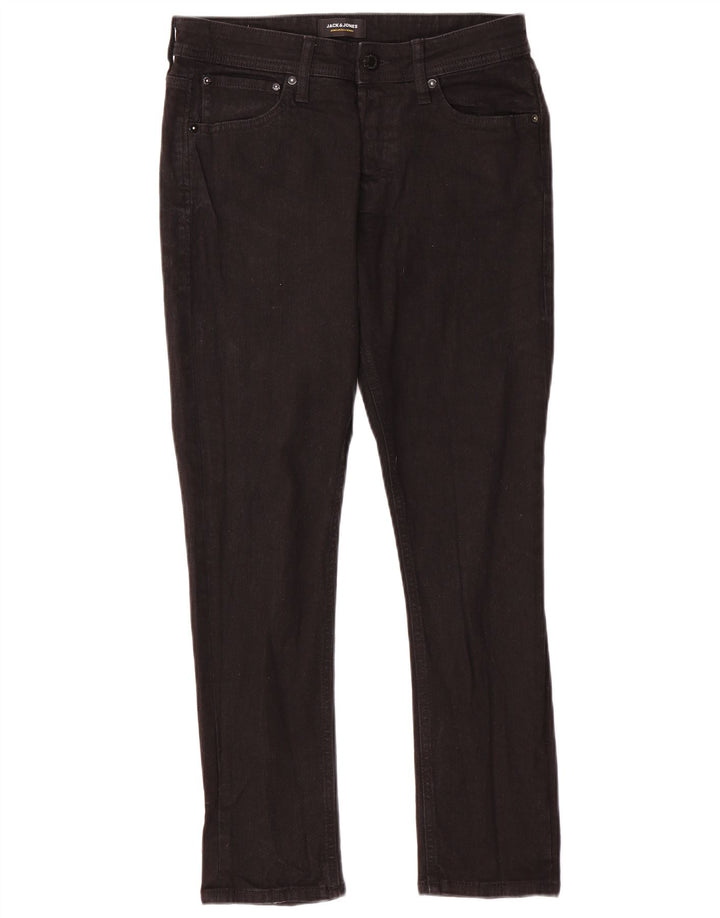 Jeans masculinos Jack & Jones Slim W32 L30 algodão preto