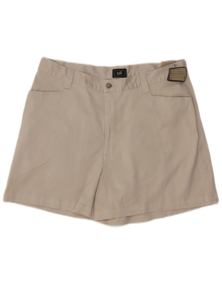 Shorts casuais femininos LEE US 16 2XL W34 algodão cinza