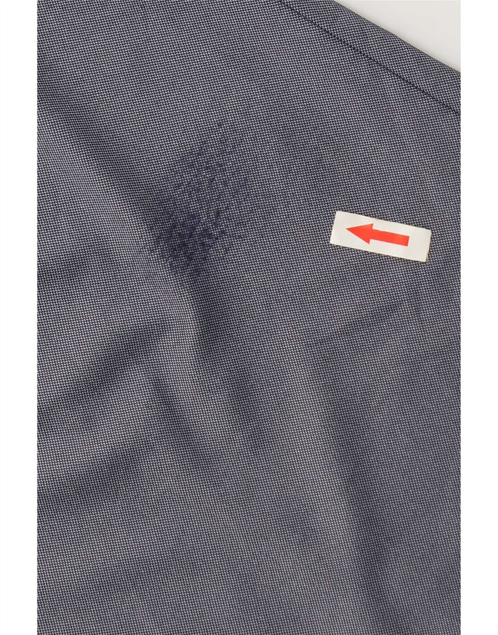 Camisa masculina Hugo Boss Performance Slim Fit tamanho 43 17 XL azul marinho poliamida