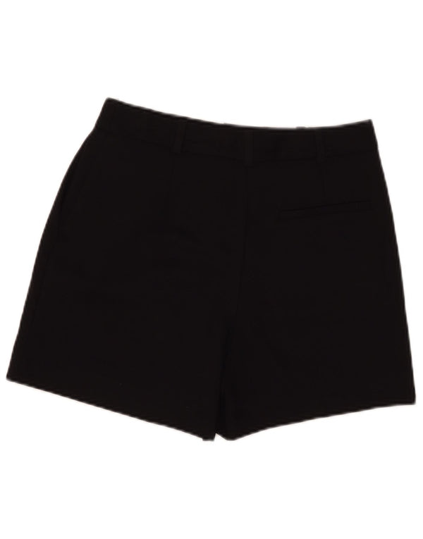 Zara Shorts Chino feminino de cintura alta pequeno W26 algodão preto
