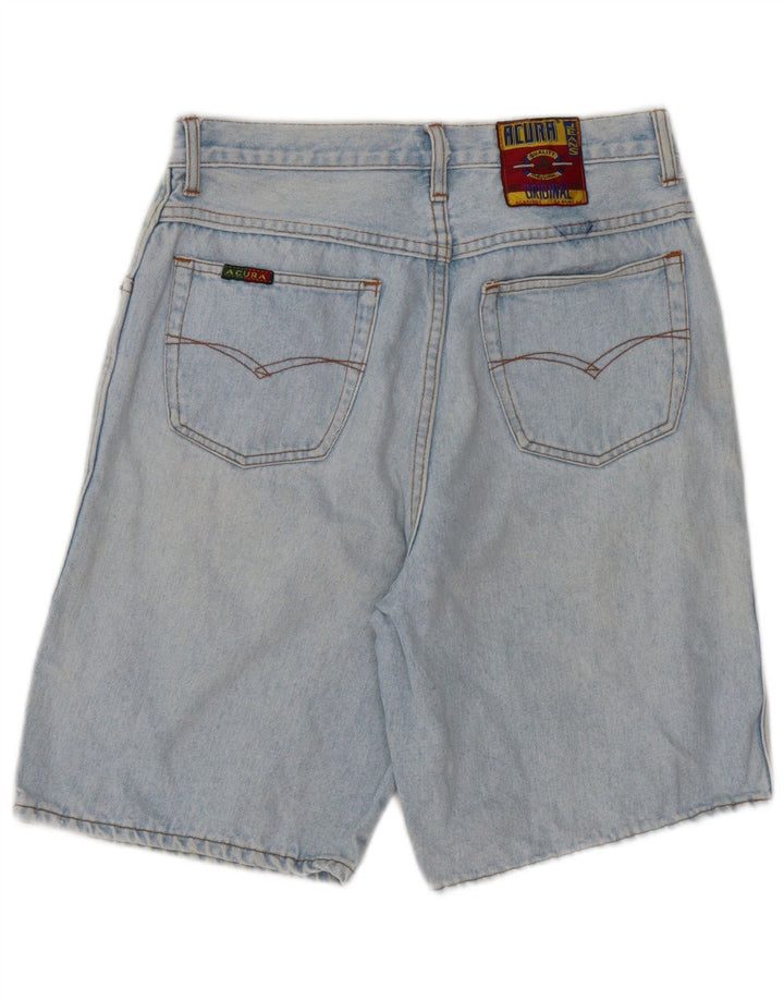 Shorts jeans feminino VINTAGE W29 algodão azul médio