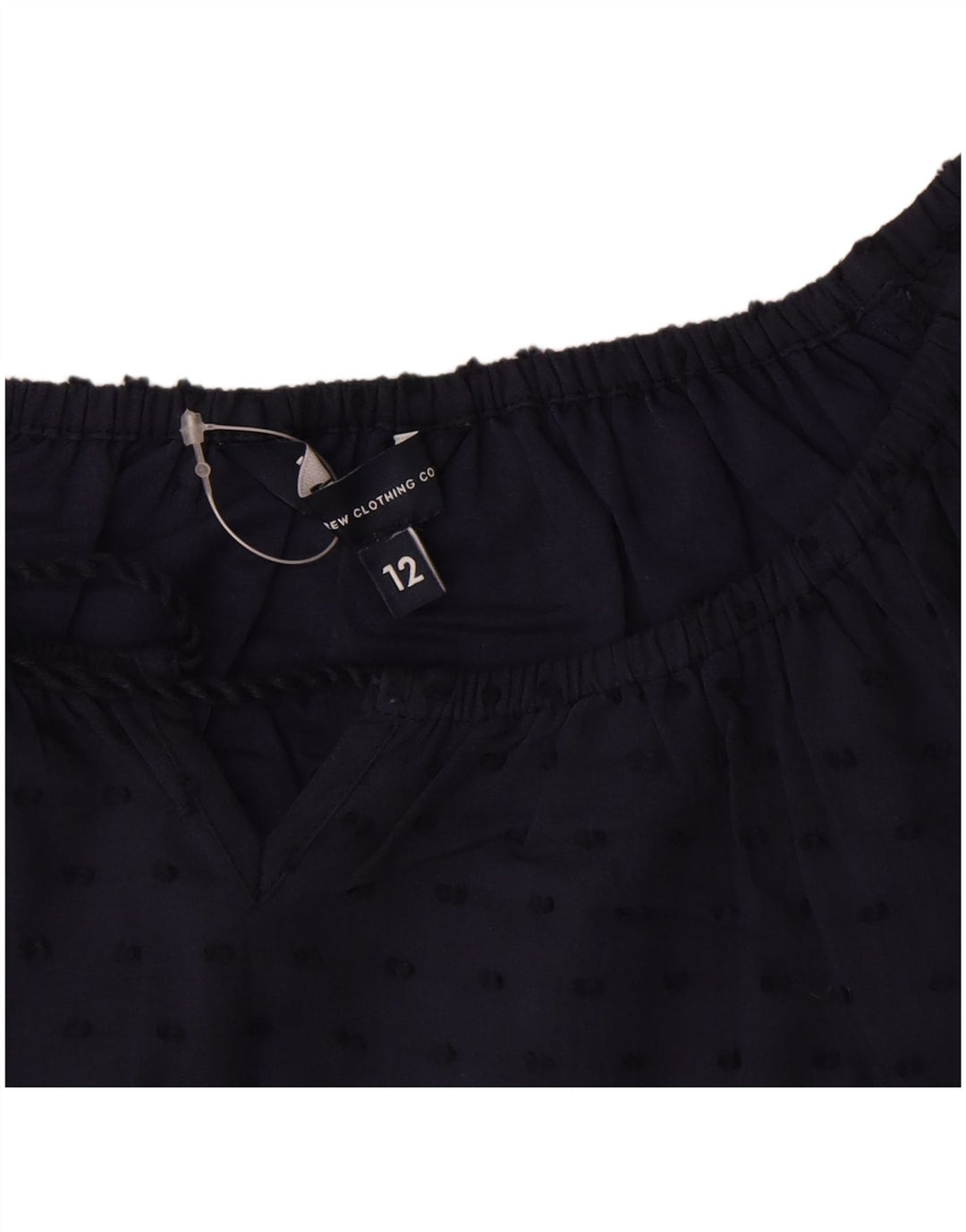 Vestido feminino Crew Clothing UK 12 médio azul marinho manchado