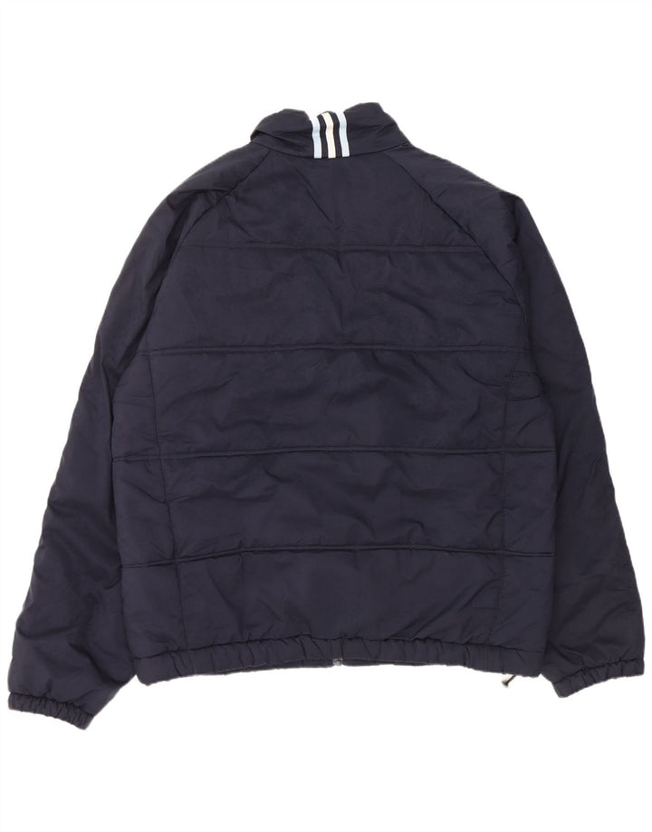 Jaqueta acolchoada masculina Adidas UK 42 XL azul marinho poliéster