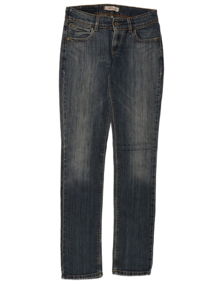 Calça jeans feminina LEVI'S 571 Slim W28 L33 azul