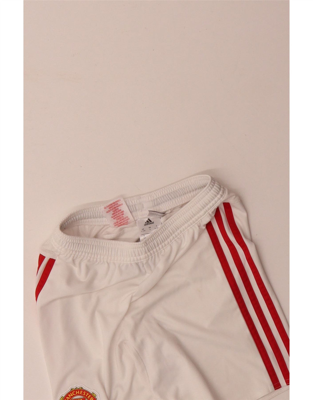 ADIDAS Garotos Manchester United Sport Shorts 9-10 Anos Poliéster Branco