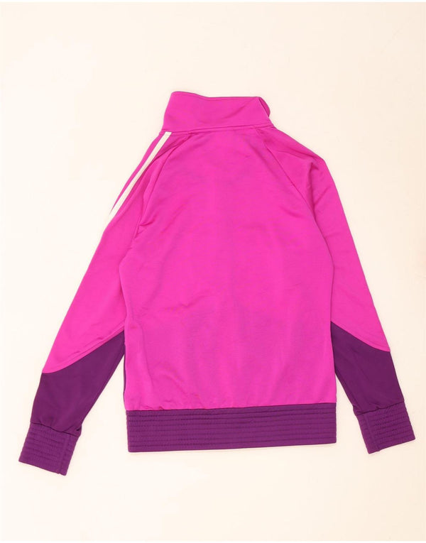 Jaqueta Adidas Meninas Treino Top 14-15 Anos Rosa Colorblock Poliéster