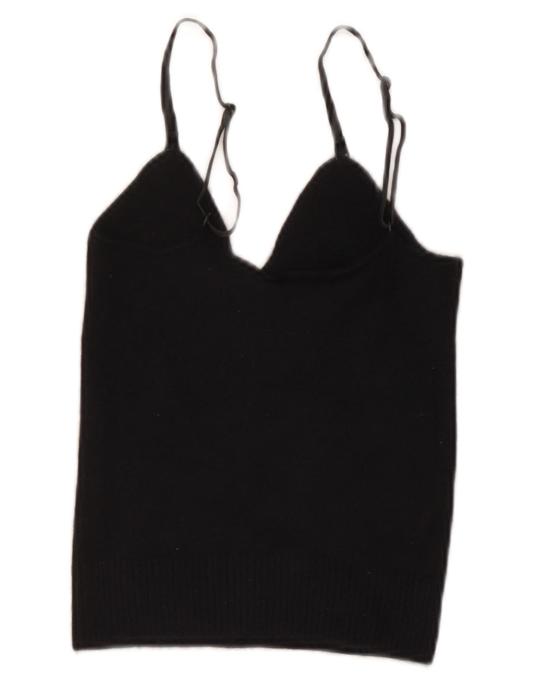 Top feminino Emporio Armani Crop Cami IT 40 Lã Azul Marinho Pequeno