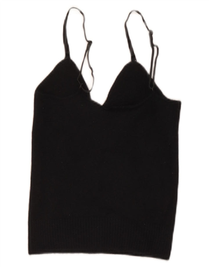 Top feminino Emporio Armani Crop Cami IT 40 Lã Azul Marinho Pequeno