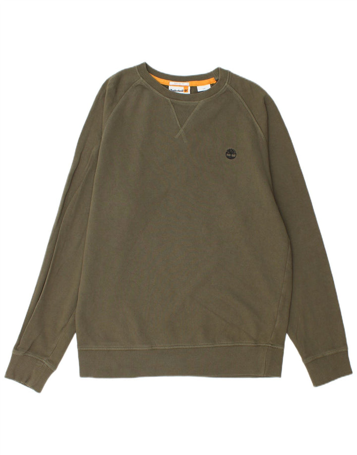 Timberland moletom masculino regular fit jumper pequeno algodão cáqui