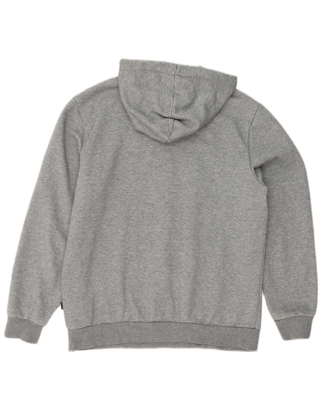 Suéter com capuz gráfico masculino Puma, algodão manchado cinza médio