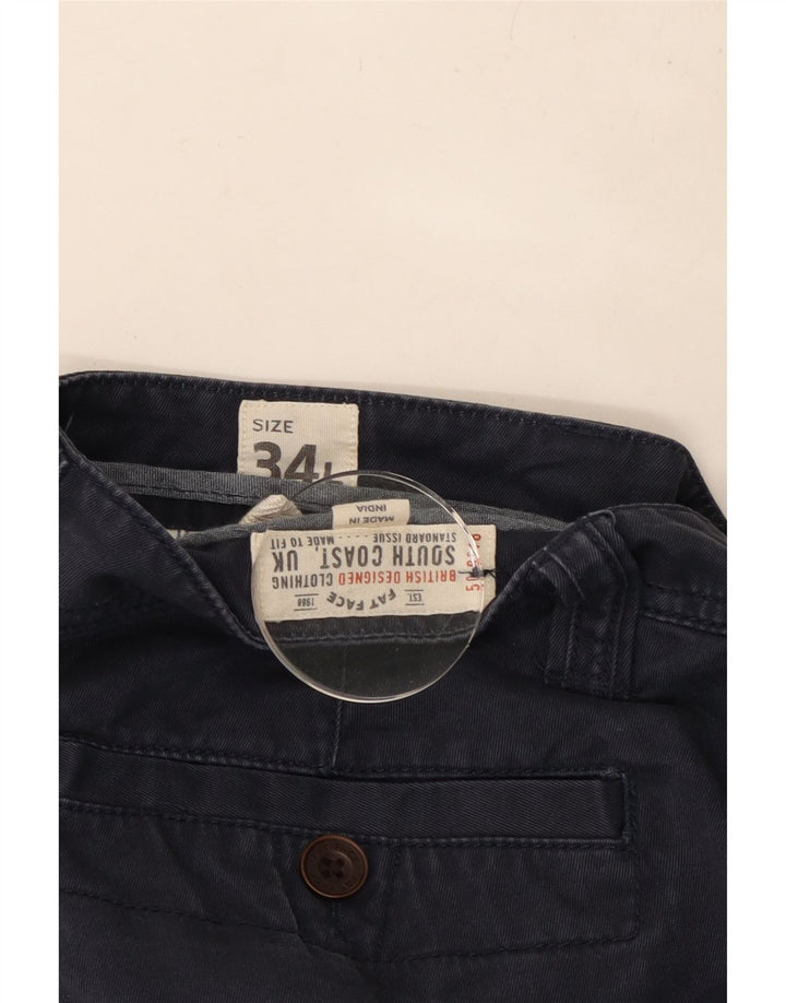 Calça Chino Masculina Slim FAT FACE W34 L34 Algodão Azul Marinho